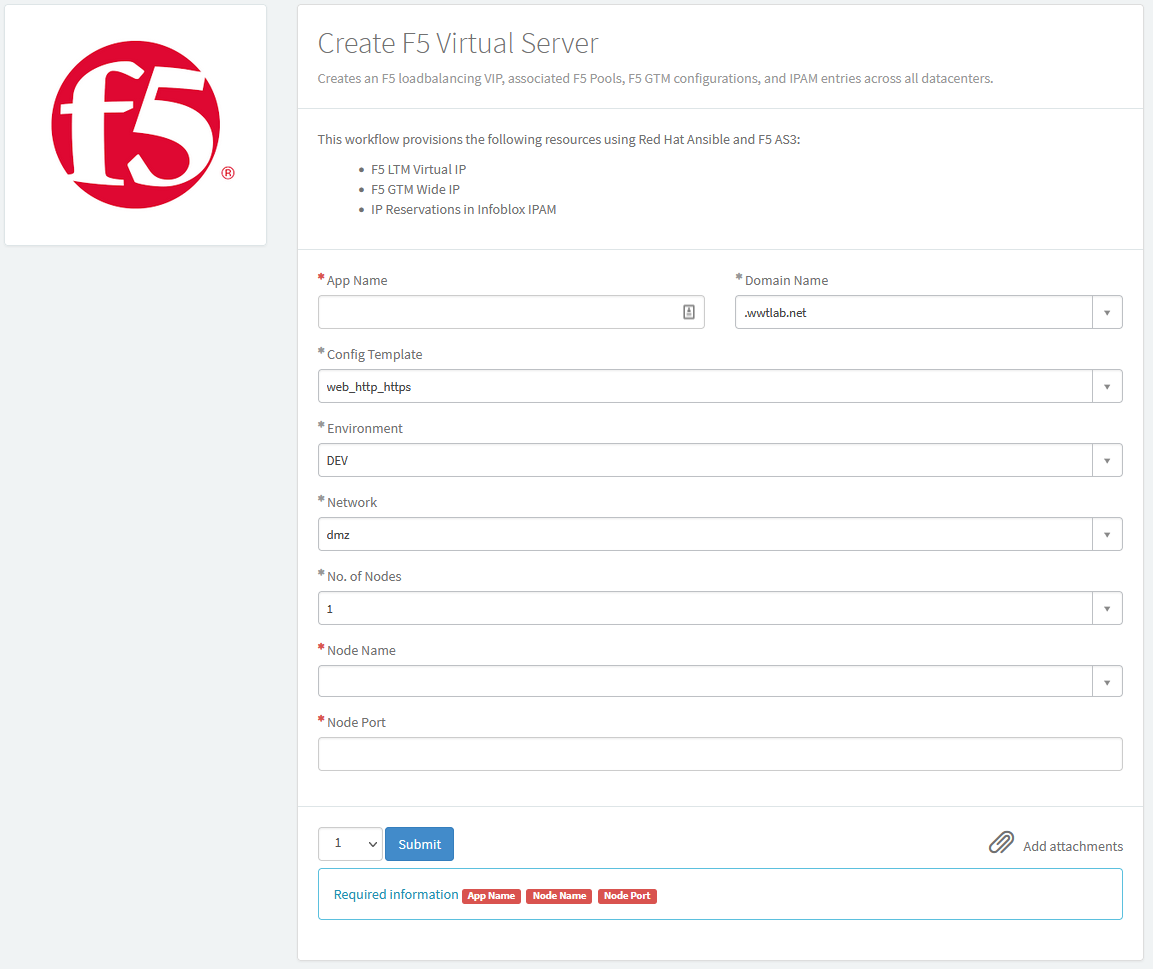 Self-service form